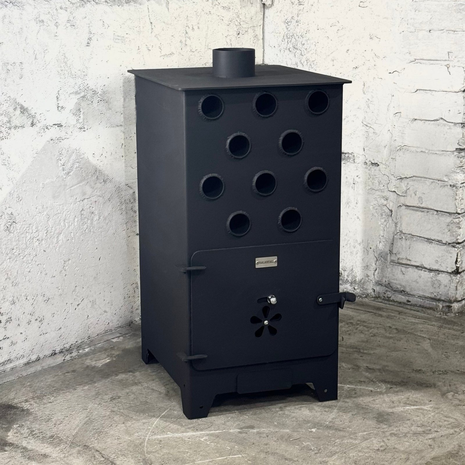 Stufa a legna KALMETAL 7 kW PLUS – vista frontale