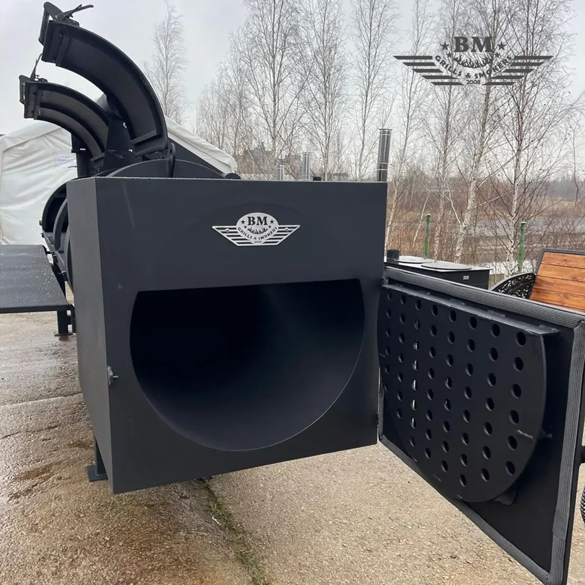 BM Texan Affumicatore "offset" a flusso diretto XXXL - immagine 3