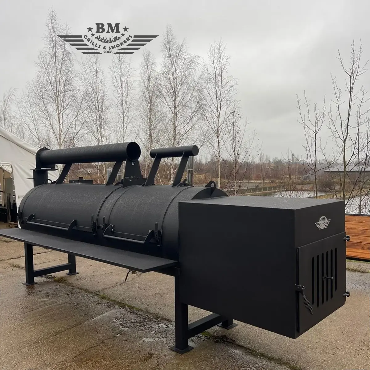 BM Texan Affumicatore "offset" a flusso diretto XXXL - immagine 7