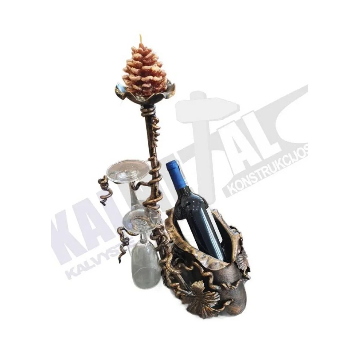Porta bottiglia e bicchieri - candelabro - immagine 2