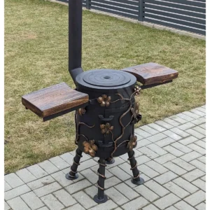 Fornello da fabbro per kazan "Vynuogė" (spessore 6,3 mm per pentola da 12 L)