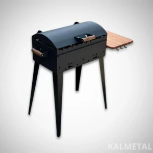 Braciere compatto con coperchio e ripiano