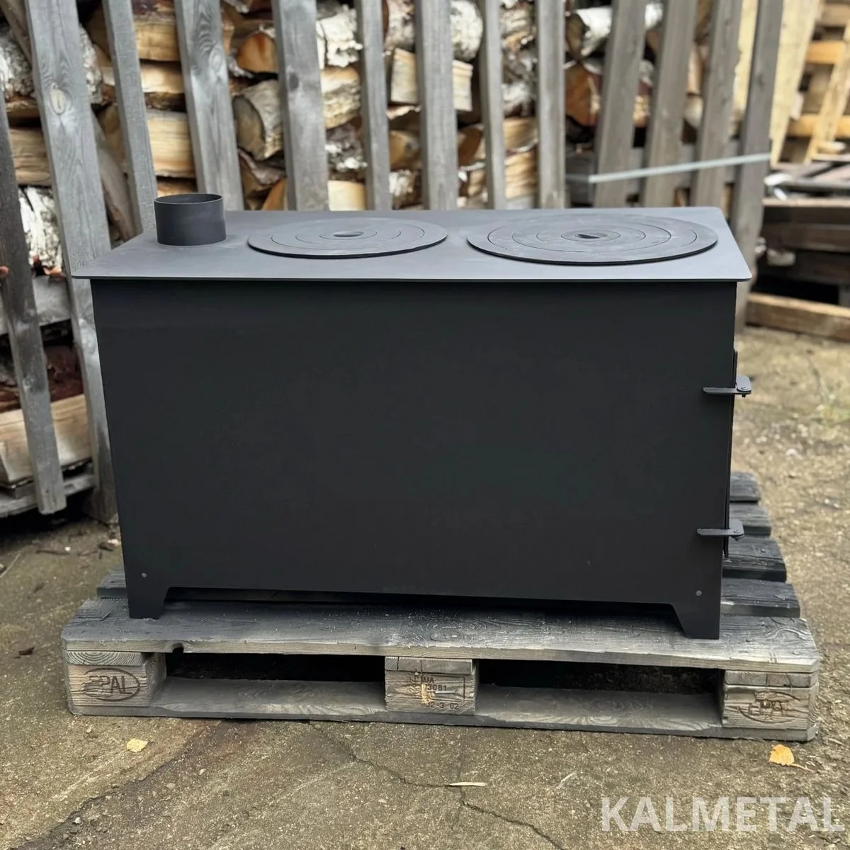 Stufa 10kW con camotte e 2 cerchi - immagine 4