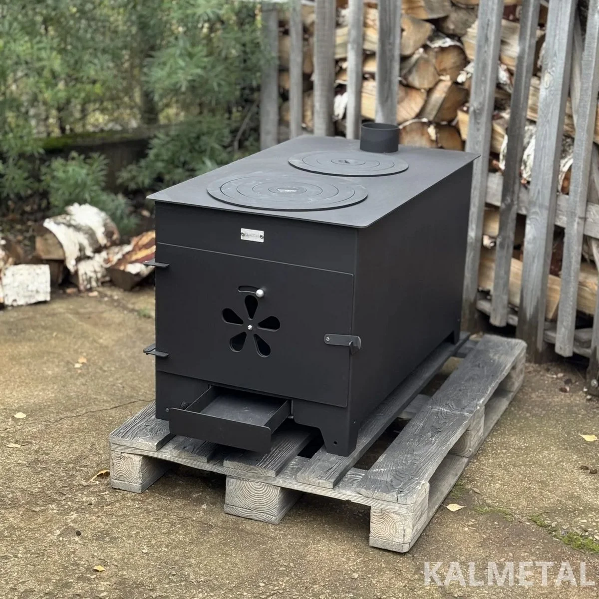 Stufa 10kW con camotte e 2 cerchi - immagine 13