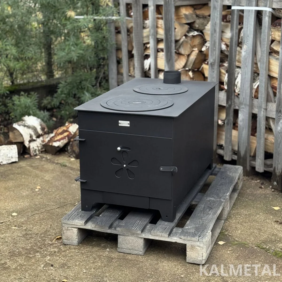 Stufa 10kW con camotte e 2 cerchi - immagine 15