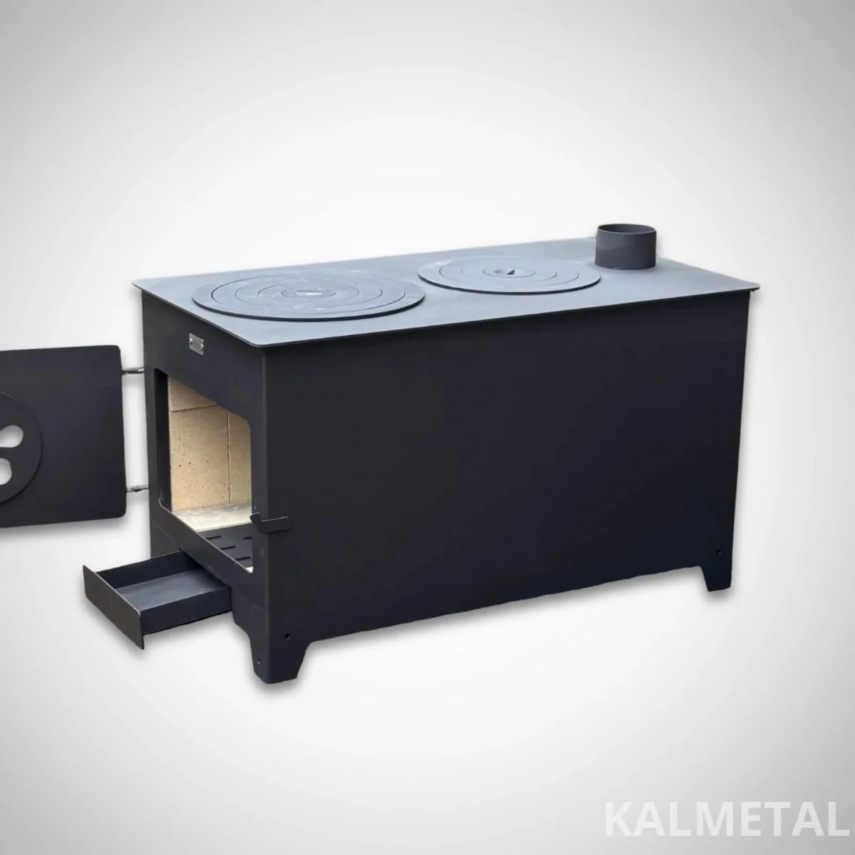Stufa 10kW con camotte e 2 cerchi