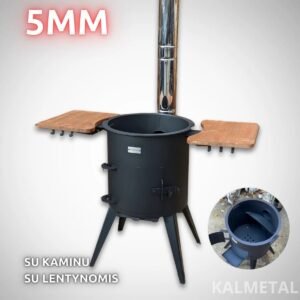 PREMIUM da 8L a 22L 5MM stufa con camino e ripiani